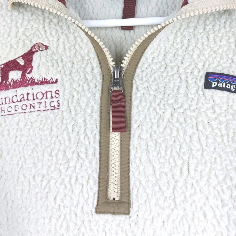 Patagonia Los Gatos Fleece Pullover Jacket Wms Size‎ Med 1/4 Zip Sherpa *READ